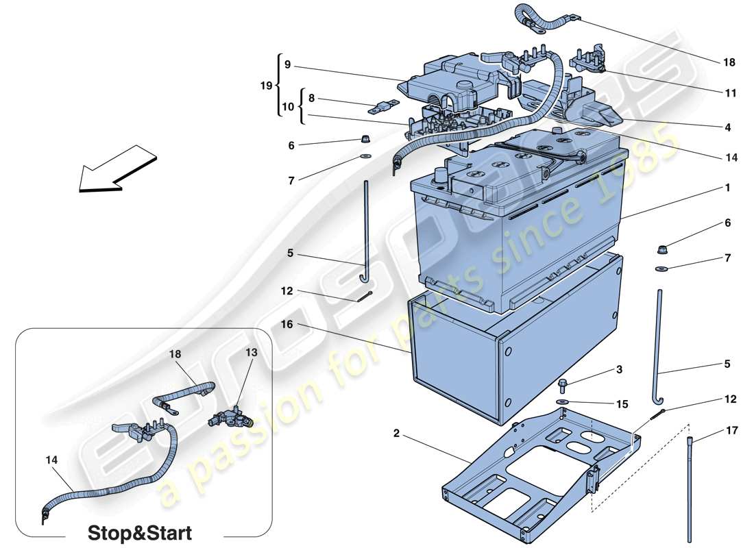 a part diagram from the Ferrari F12 Berlinetta (Europe) parts catalogue