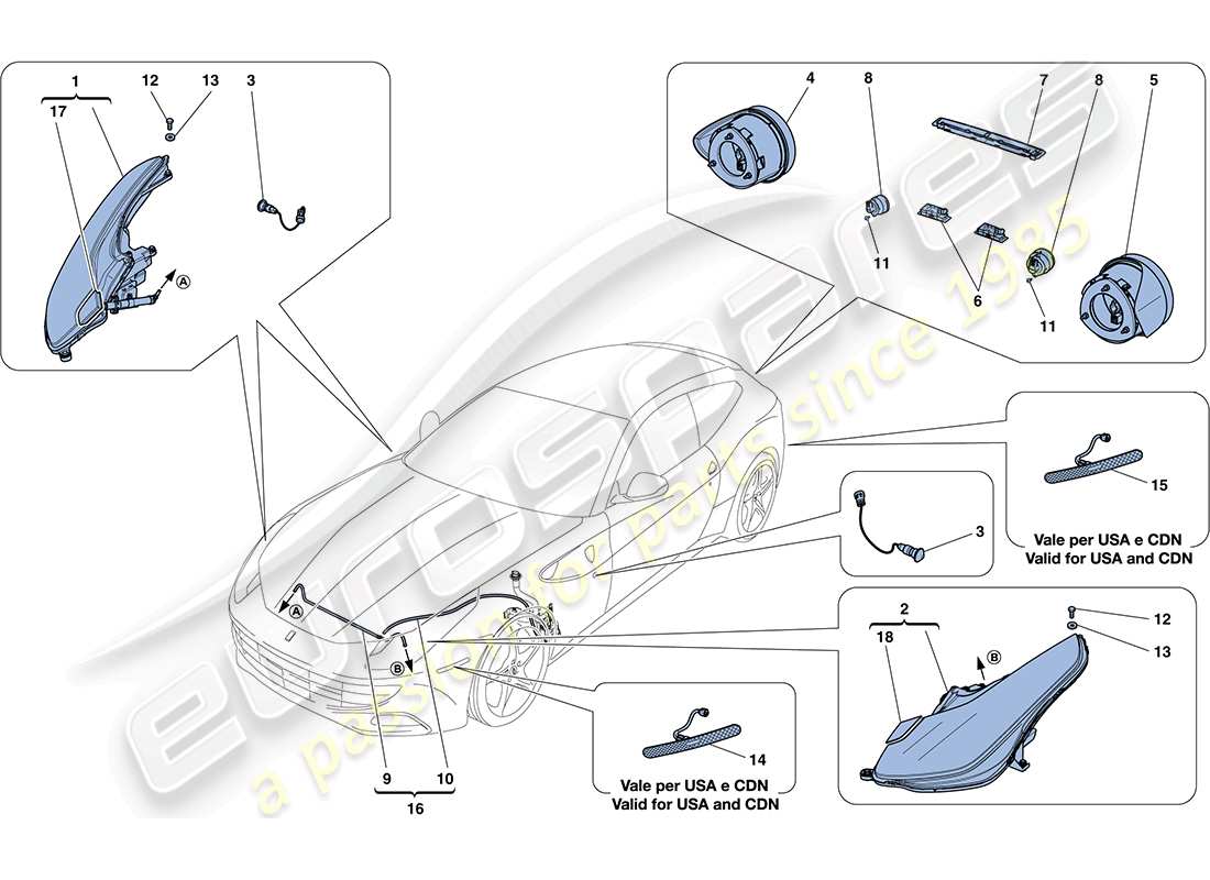 a part diagram from the ferrari ff parts catalogue