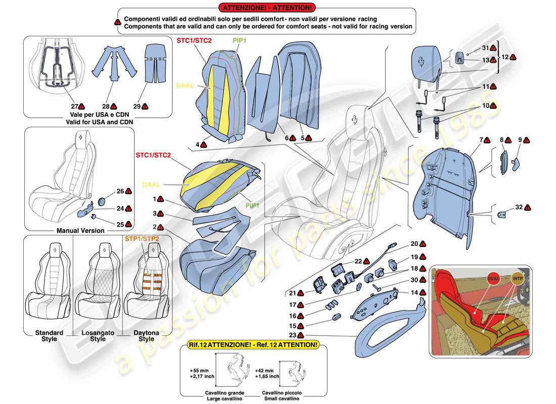 VIEW PARTS DIAGRAMS FROM THE FERRARI 458 PARTS CATALOGUE a part diagram from the ferrari 458 parts catalogue