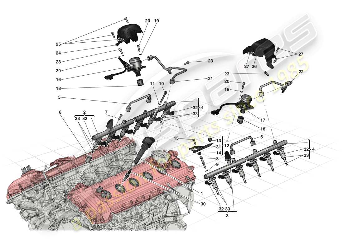 a part diagram from the ferrari laferrari parts catalogue