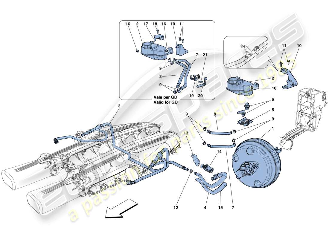 a part diagram from the Ferrari F12 Berlinetta (RHD) parts catalogue