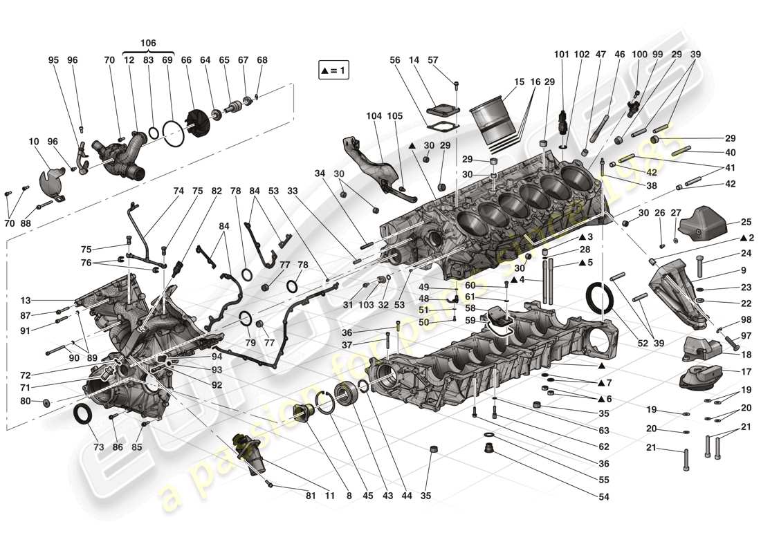 VIEW PARTS DIAGRAMS FROM THE FERRARI LAFERRARI PARTS CATALOGUE a part diagram from the ferrari laferrari parts catalogue