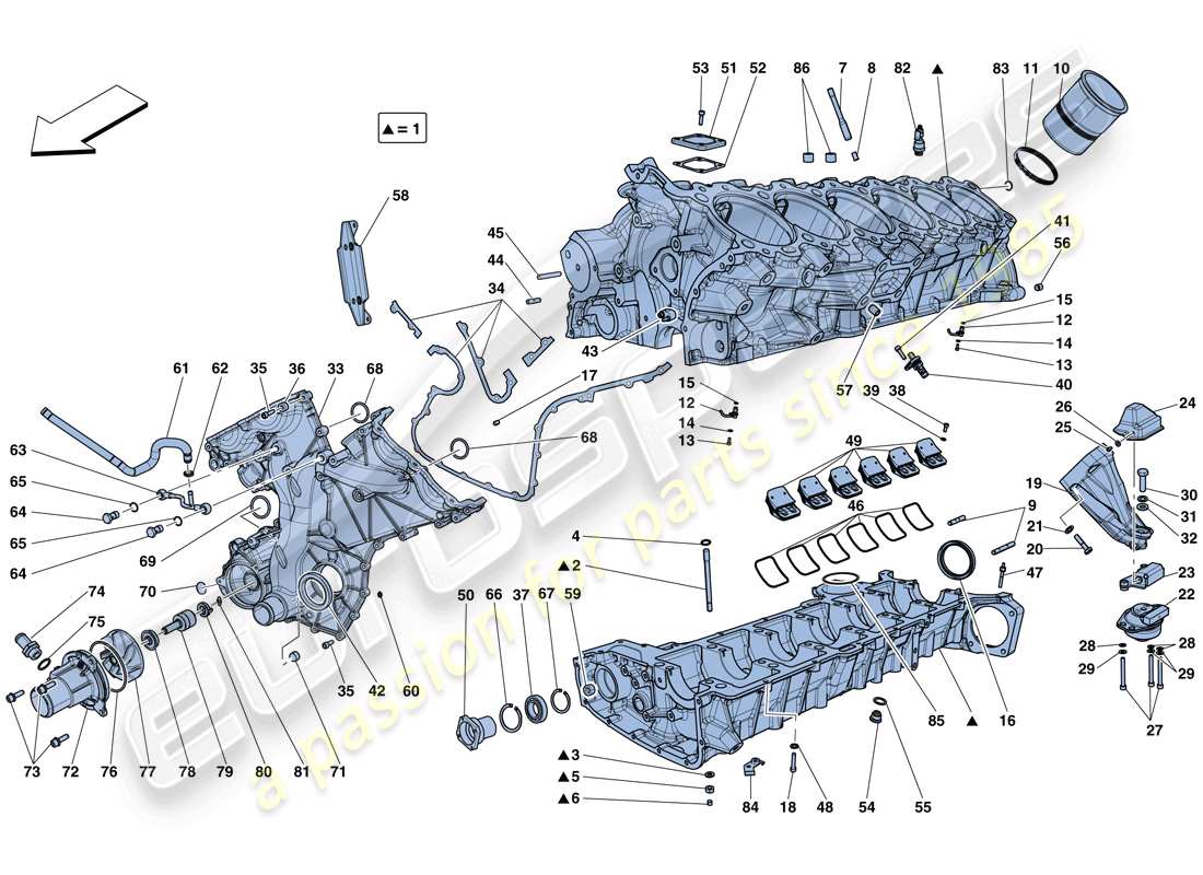 a part diagram from the Ferrari F12 Berlinetta (USA) parts catalogue