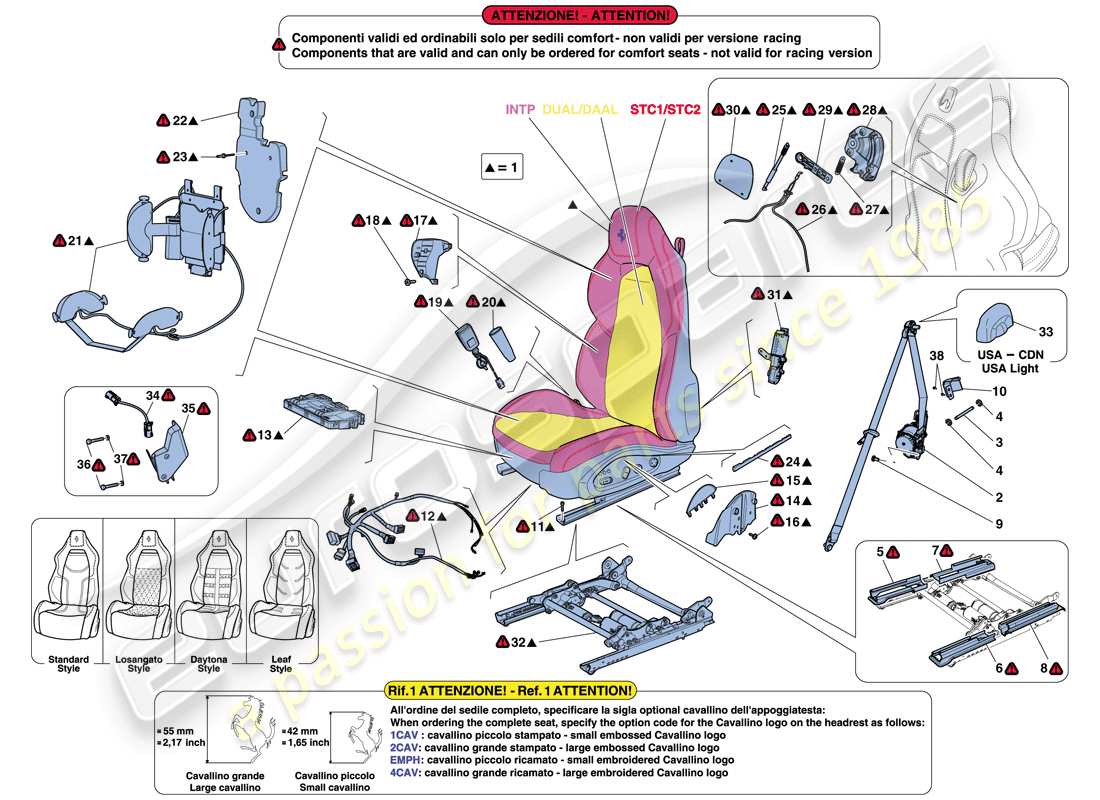 a part diagram from the Ferrari F12 Berlinetta (RHD) parts catalogue