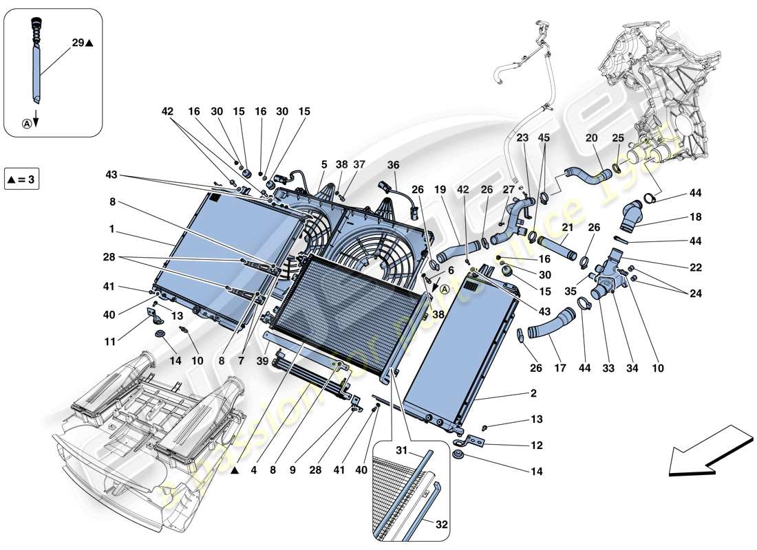 a part diagram from the Ferrari F12 Berlinetta (RHD) parts catalogue