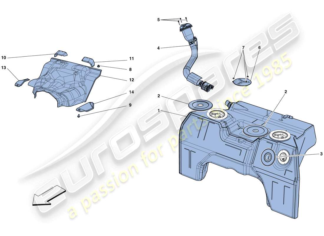 VIEW PARTS DIAGRAMS FROM THE FERRARI F12 PARTS CATALOGUE a part diagram from the ferrari f12 parts catalogue