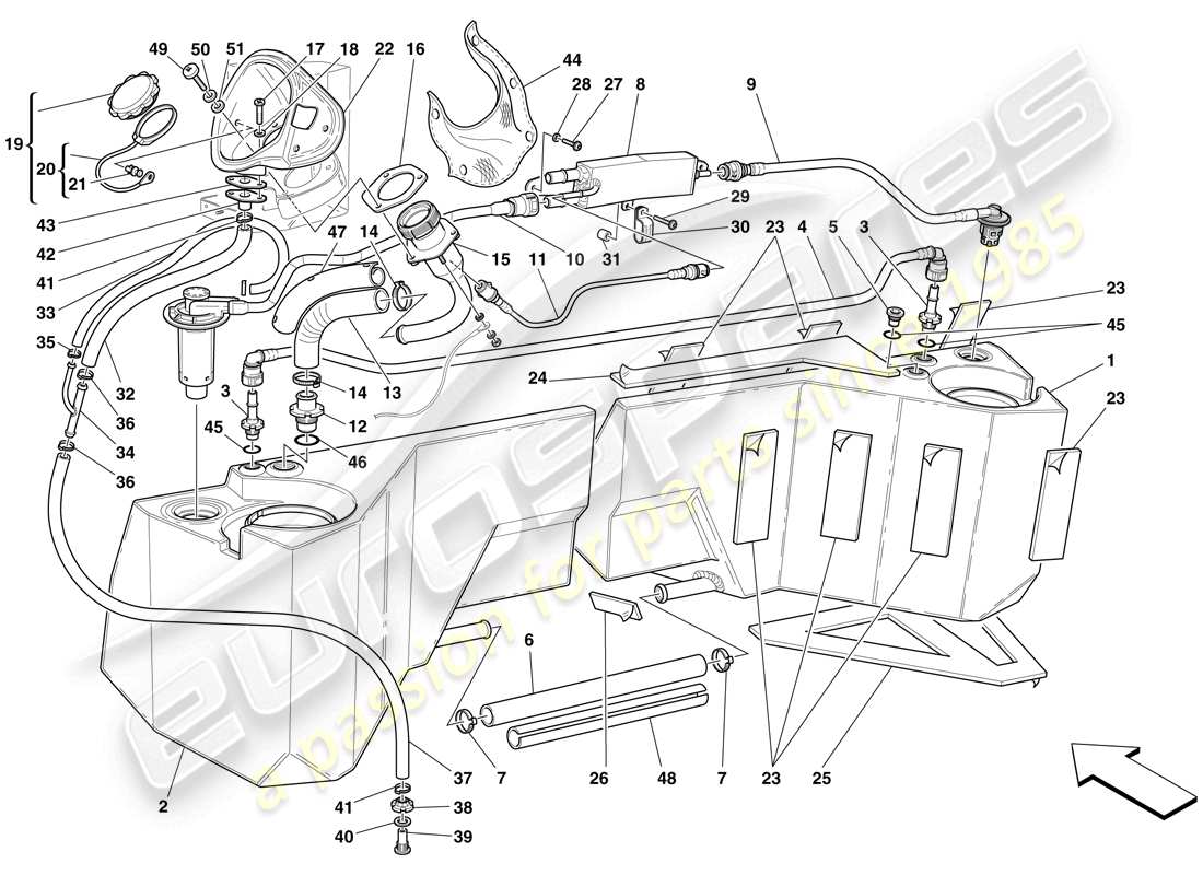 VIEW PARTS DIAGRAMS FROM THE MASERATI MC12 PARTS CATALOGUE a part diagram from the maserati mc12 parts catalogue