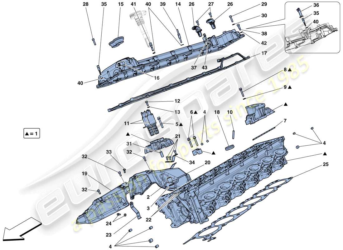 a part diagram from the ferrari 812 parts catalogue