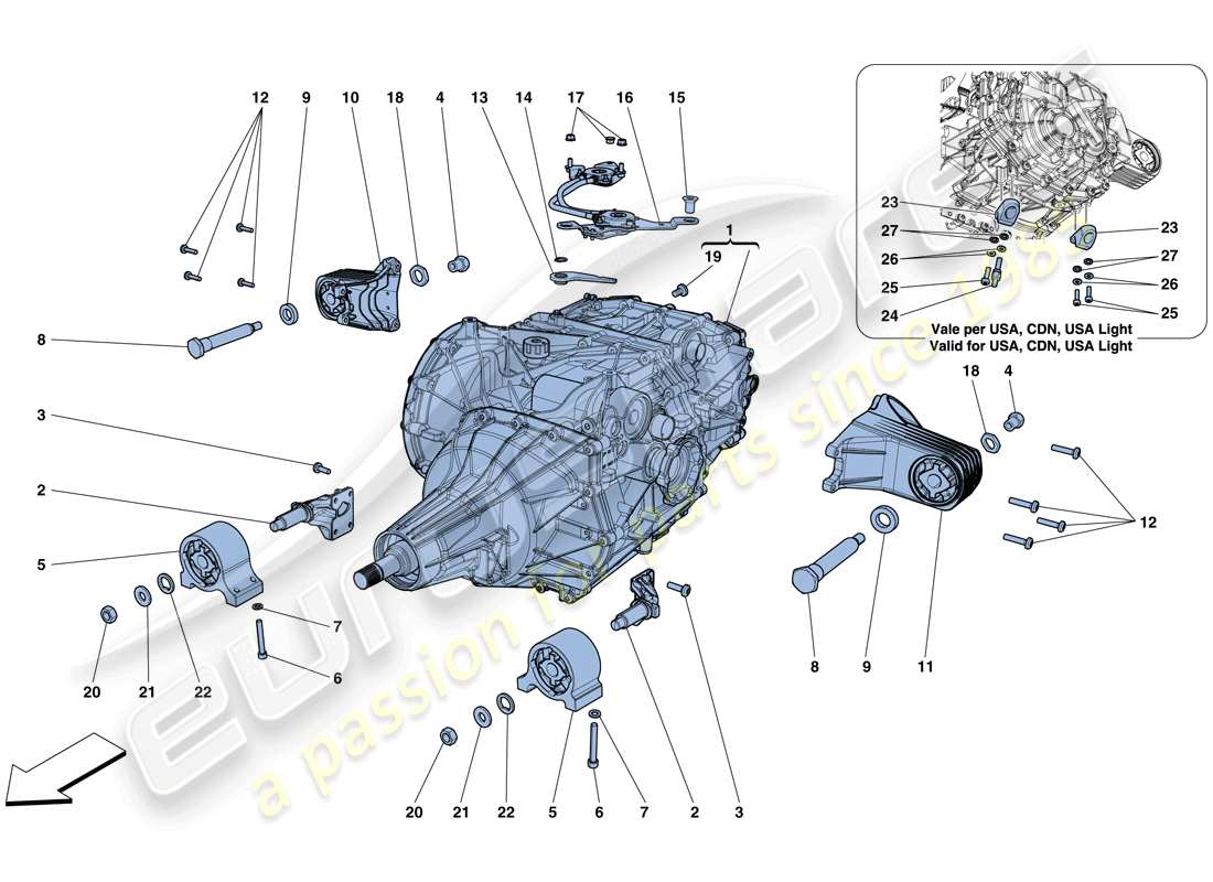 a part diagram from the ferrari gtc4 lusso t (usa) parts catalogue