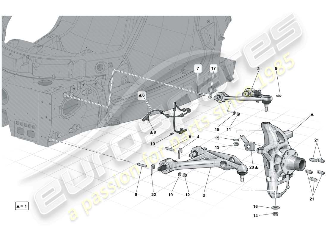 a part diagram from the ferrari laferrari parts catalogue