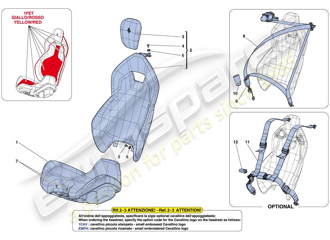 VIEW PARTS DIAGRAMS FROM THE FERRARI LAFERRARI PARTS CATALOGUE a part diagram from the ferrari laferrari parts catalogue