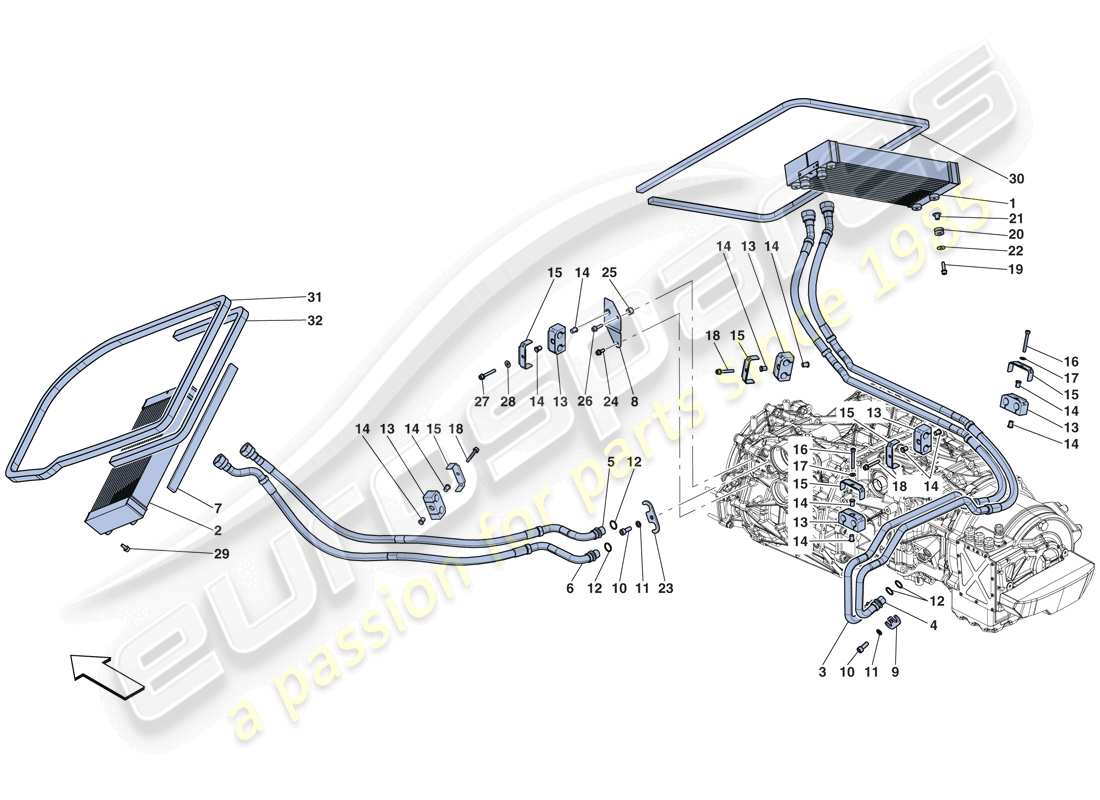 a part diagram from the ferrari laferrari aperta (usa) parts catalogue