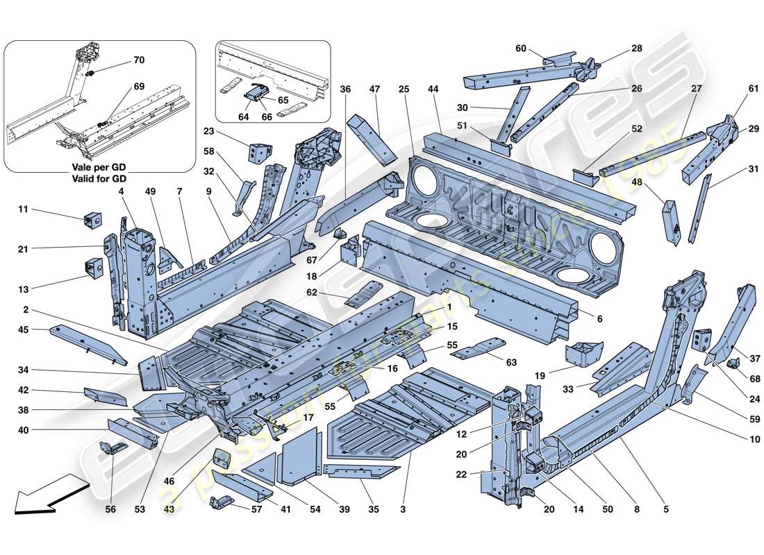 a part diagram from the ferrari 488 parts catalogue