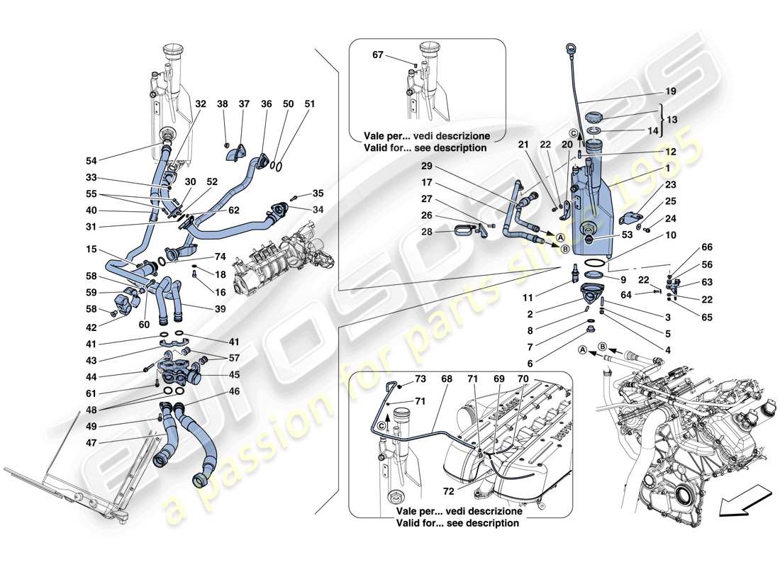 a part diagram from the ferrari gtc4 parts catalogue