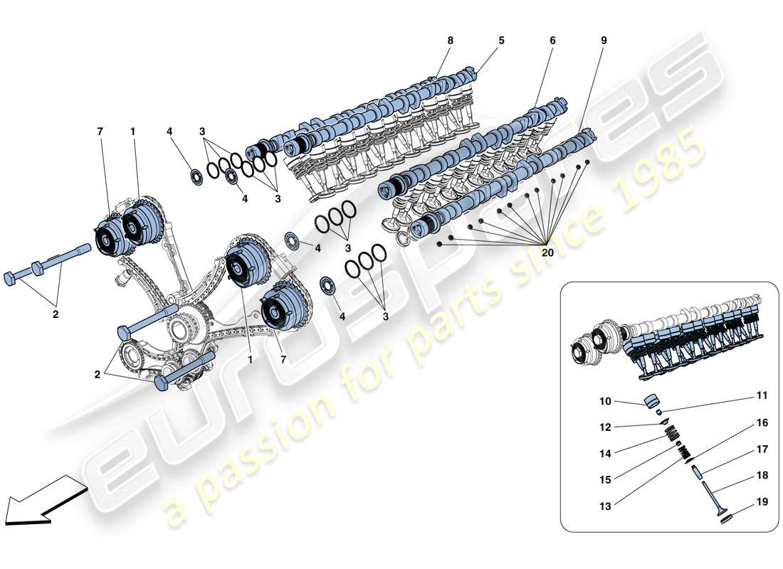 a part diagram from the ferrari f12 parts catalogue