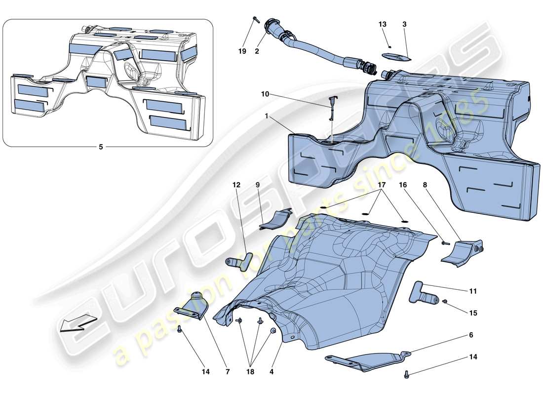 VIEW PARTS DIAGRAMS FROM THE FERRARI CALIFORNIA PARTS CATALOGUE a part diagram from the ferrari california parts catalogue