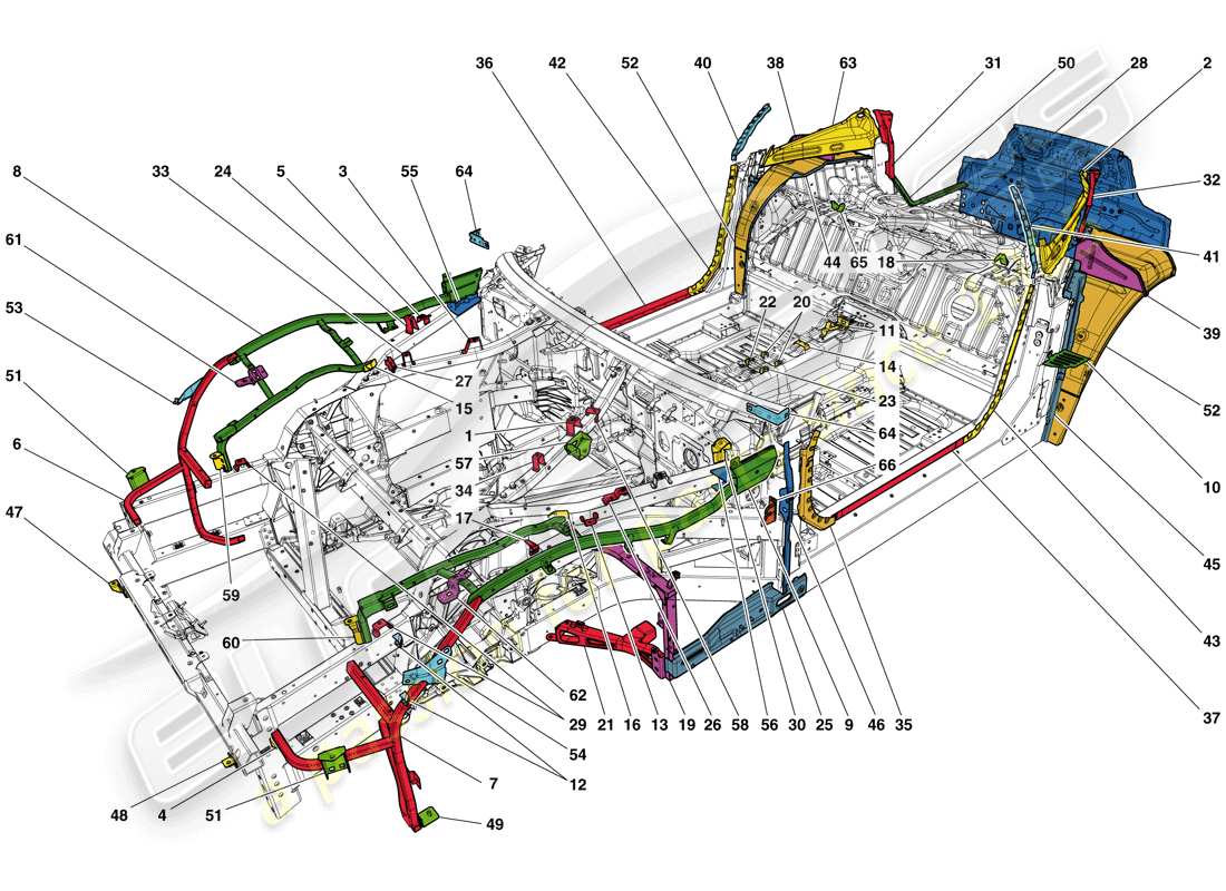 a part diagram from the Ferrari F12 Berlinetta (RHD) parts catalogue