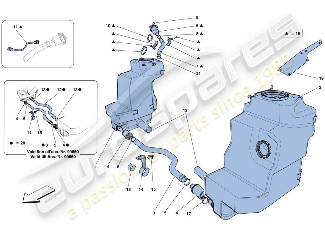 a part diagram from the ferrari 458 parts catalogue