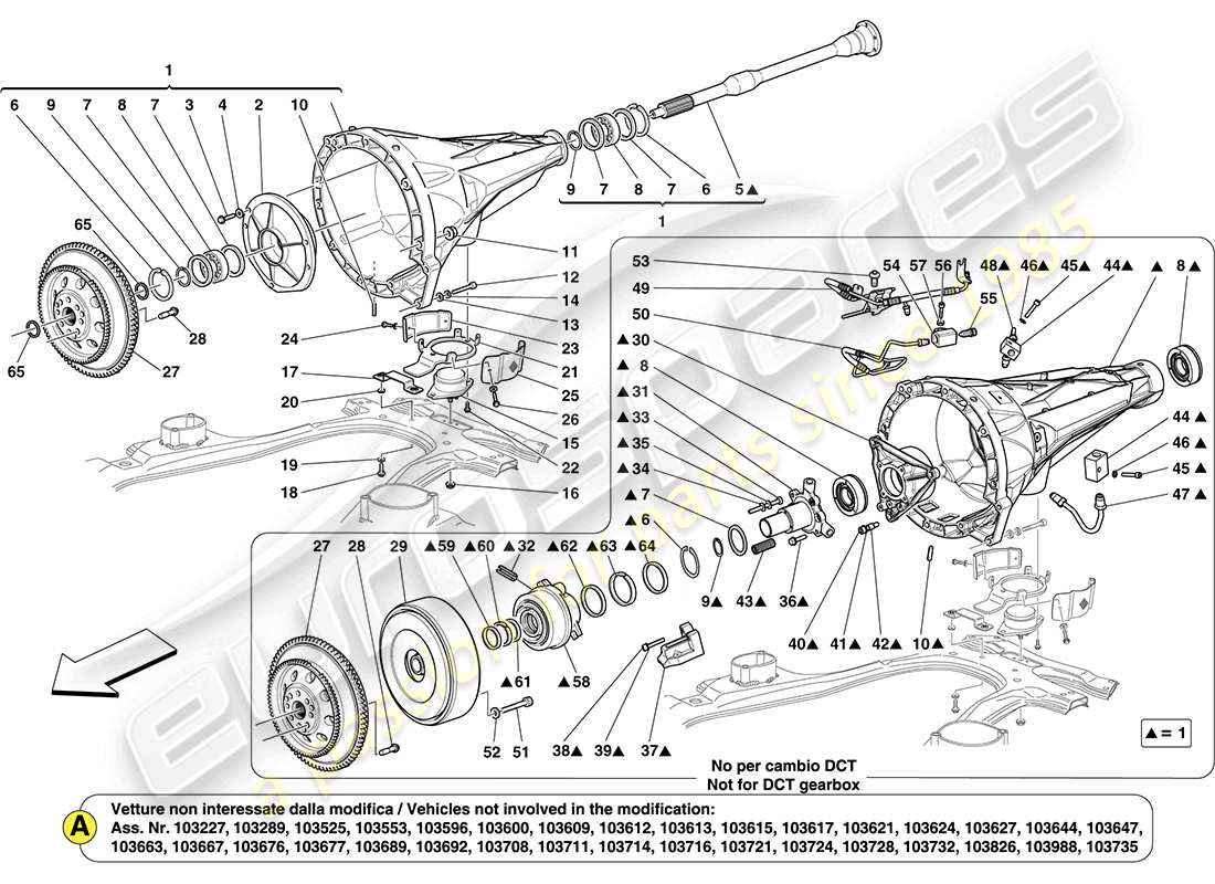 a part diagram from the ferrari california (europe) parts catalogue