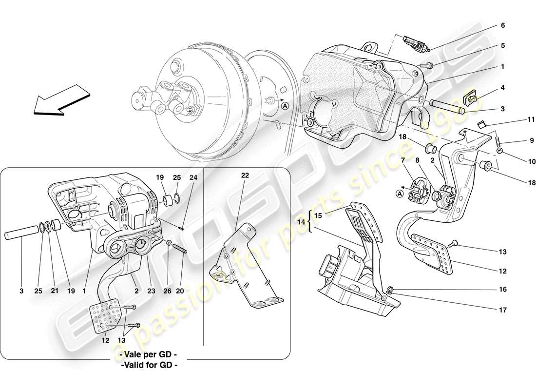 a part diagram from the ferrari california parts catalogue