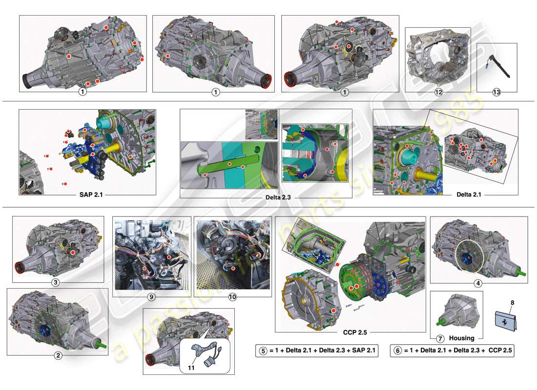 a part diagram from the ferrari california t (usa) parts catalogue
