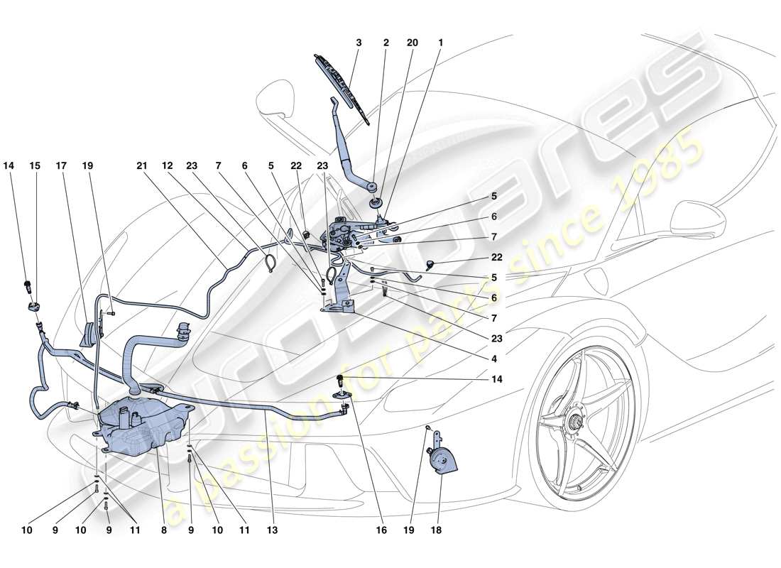 a part diagram from the ferrari laferrari parts catalogue