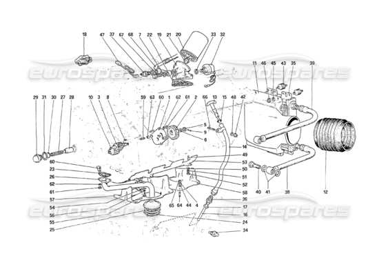 a part diagram from the ferrari 208 parts catalogue