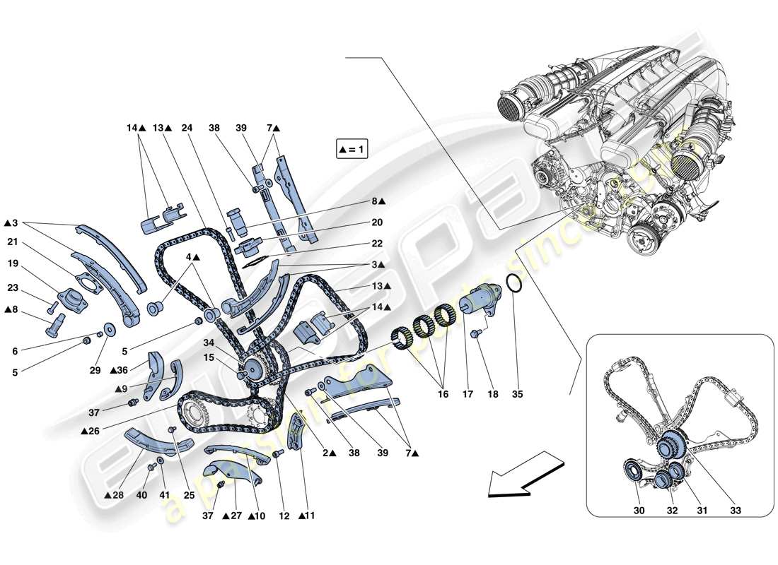 a part diagram from the Ferrari F12 TDF (USA) parts catalogue