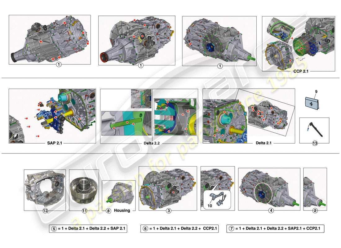 a part diagram from the Ferrari F12 Berlinetta (RHD) parts catalogue