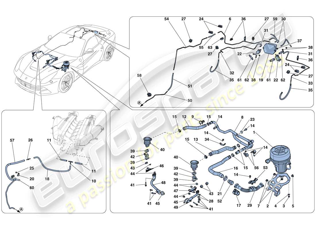 a part diagram from the Ferrari F12 Berlinetta (Europe) parts catalogue
