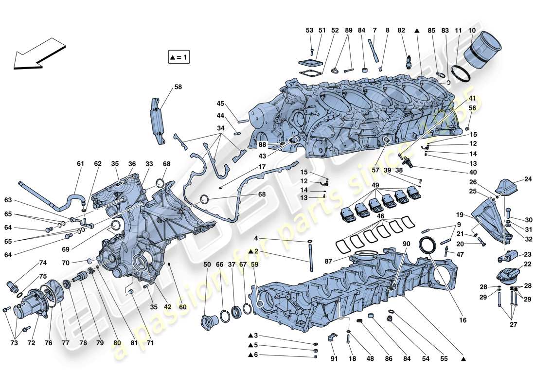 VIEW PARTS DIAGRAMS FROM THE FERRARI F12 PARTS CATALOGUE a part diagram from the ferrari f12 parts catalogue