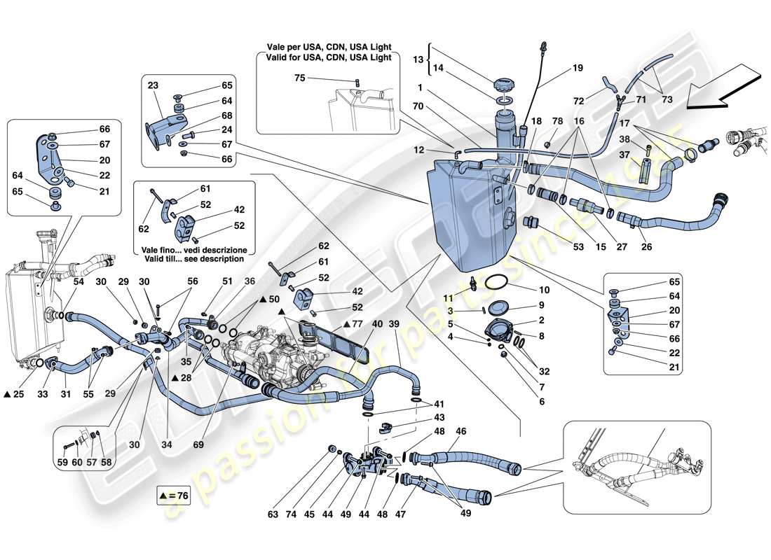 a part diagram from the Ferrari F12 Berlinetta (RHD) parts catalogue
