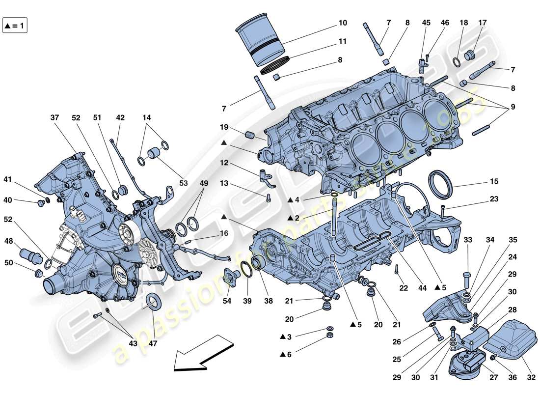 a part diagram from the ferrari 458 speciale (usa) parts catalogue
