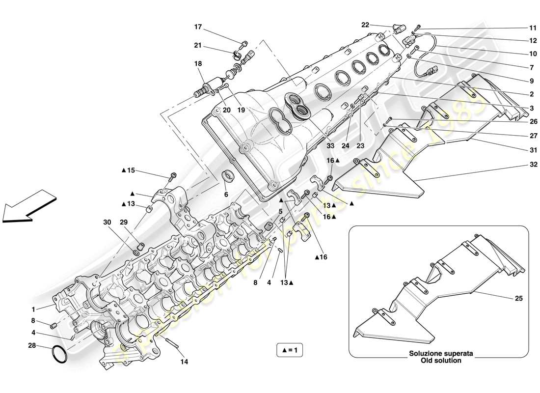 a part diagram from the ferrari 599 gto (rhd) parts catalogue