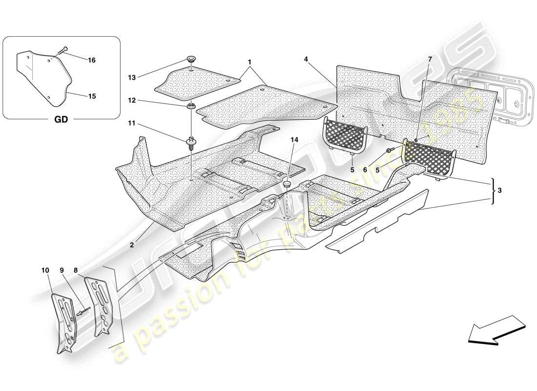 a part diagram from the ferrari 430 parts catalogue