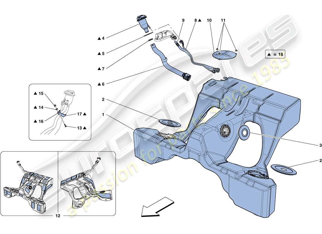 a part diagram from the ferrari ff (europe) parts catalogue