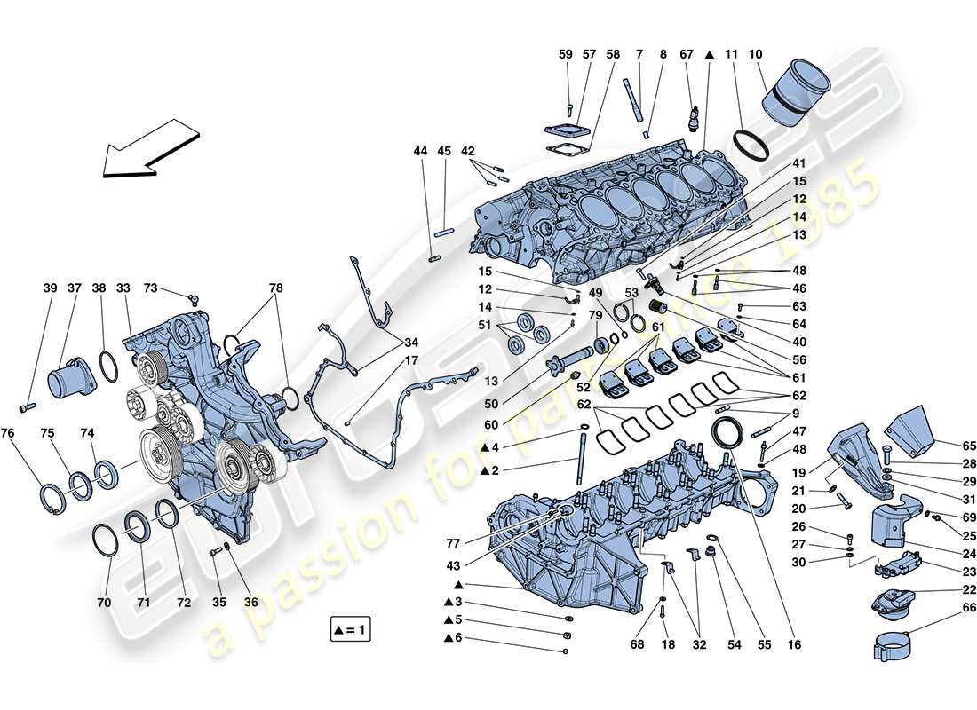 a part diagram from the ferrari ff (europe) parts catalogue