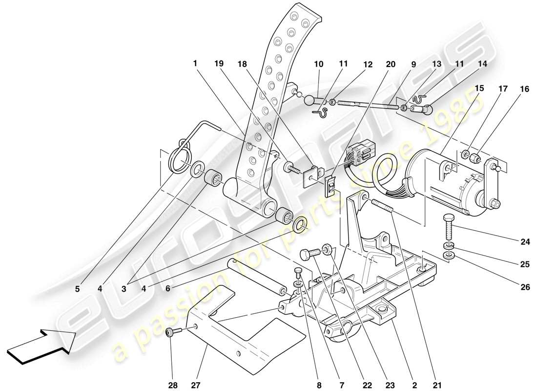 a part diagram from the ferrari f430 spider (usa) parts catalogue
