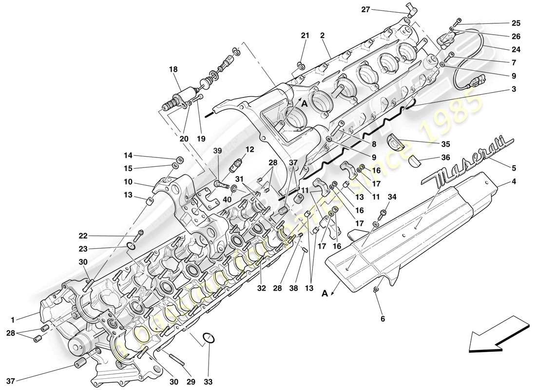 VIEW PARTS DIAGRAMS FROM THE MASERATI MC12 PARTS CATALOGUE a part diagram from the maserati mc12 parts catalogue