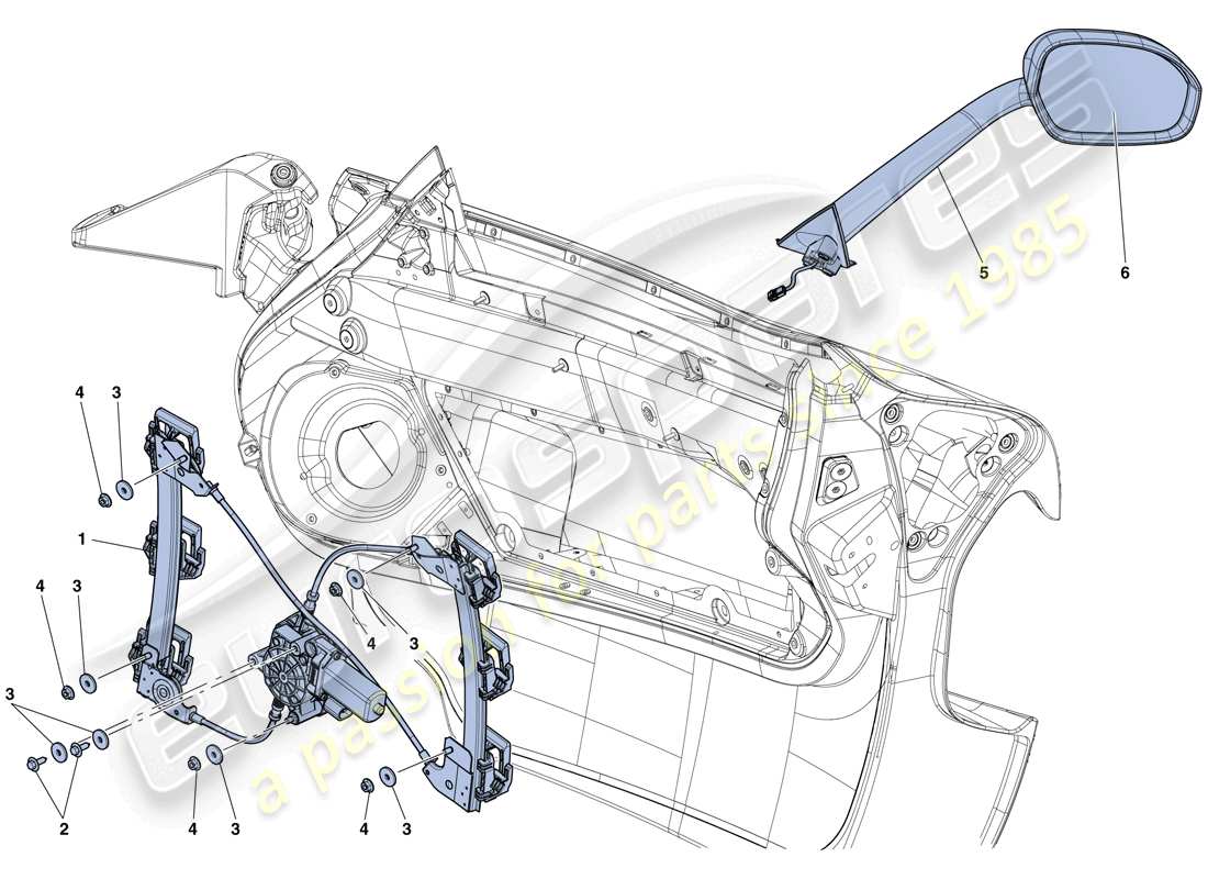VIEW PARTS DIAGRAMS FROM THE FERRARI LAFERRARI PARTS CATALOGUE a part diagram from the ferrari laferrari parts catalogue