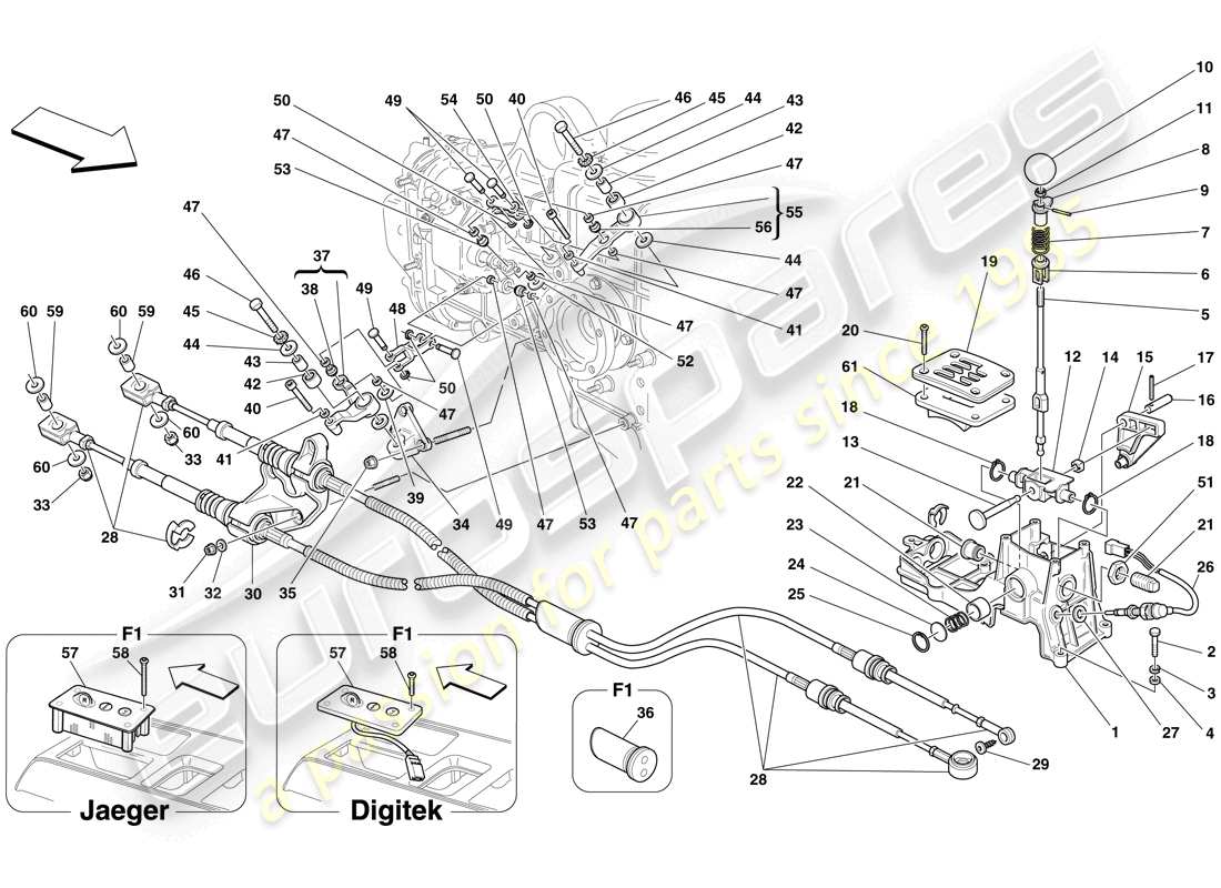 a part diagram from the ferrari f430 spider (usa) parts catalogue