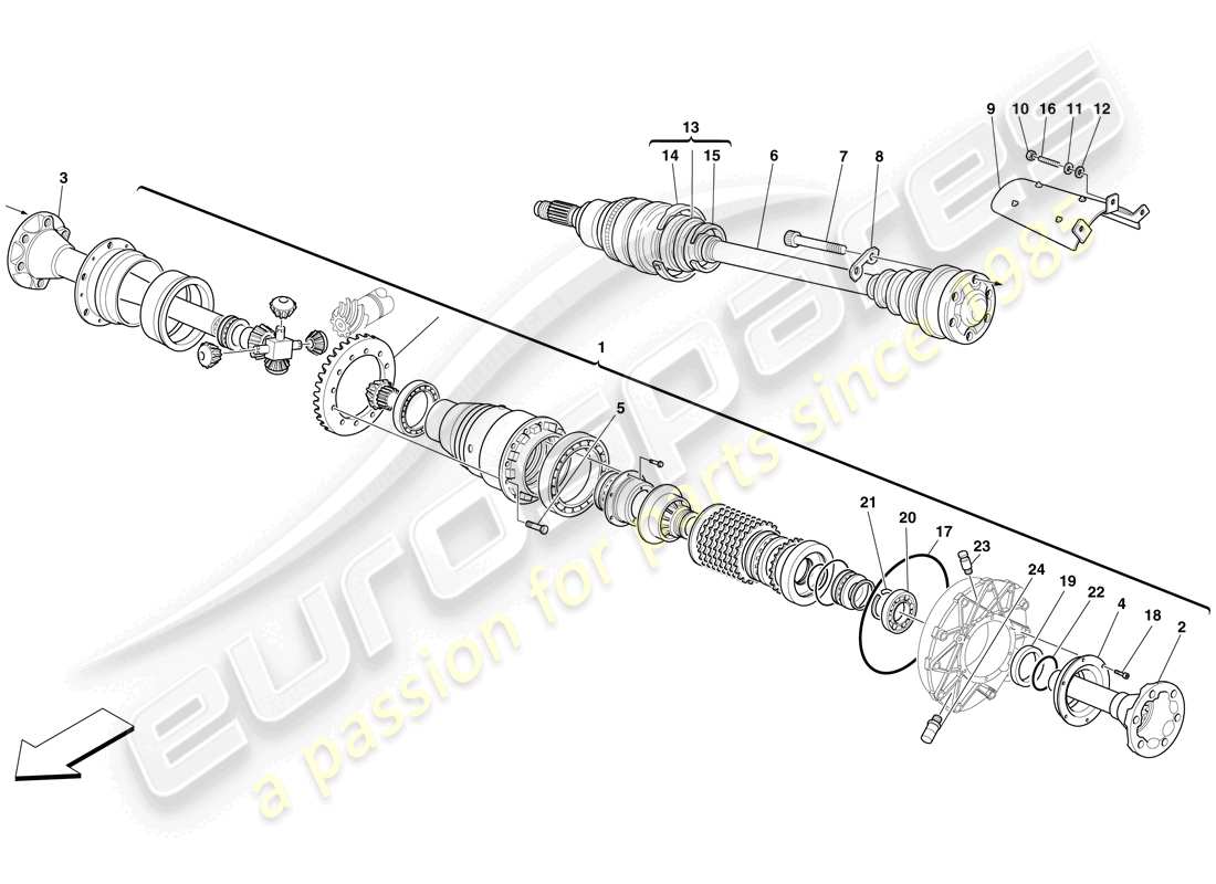 VIEW PARTS DIAGRAMS FROM THE FERRARI 430 PARTS CATALOGUE a part diagram from the ferrari 430 parts catalogue