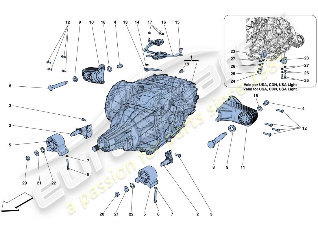 VIEW PARTS DIAGRAMS FROM THE FERRARI GTC4 PARTS CATALOGUE a part diagram from the ferrari gtc4 parts catalogue