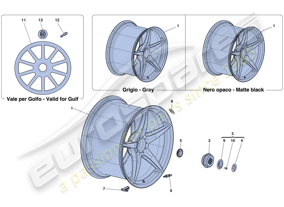 a part diagram from the ferrari laferrari parts catalogue