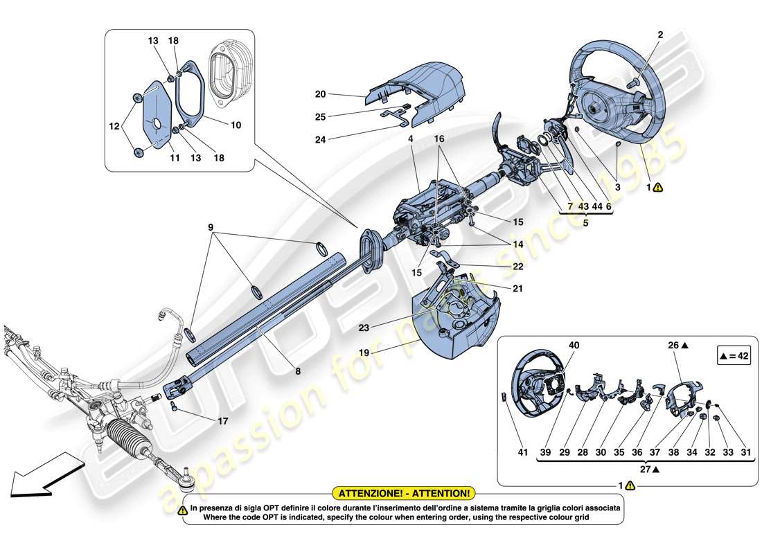 a part diagram from the ferrari gtc4 parts catalogue