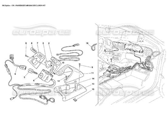 a part diagram from the ferrari 360 parts catalogue