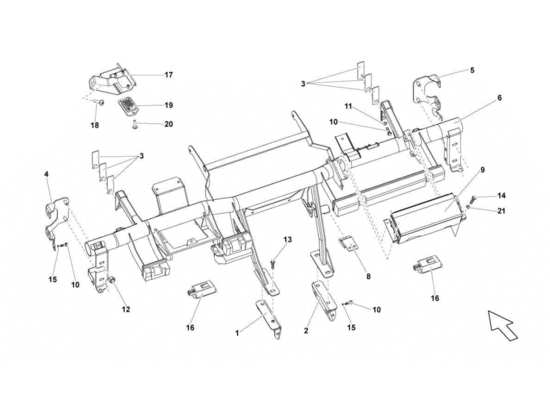 a part diagram from the lamborghini gallardo parts catalogue