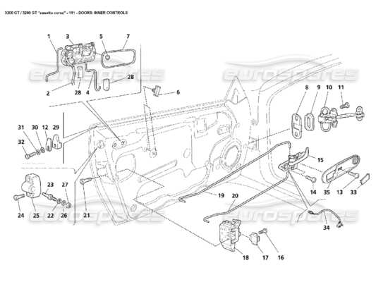 a part diagram from the maserati 3200 parts catalogue