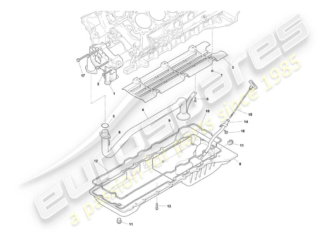 a part diagram from the aston martin db7 parts catalogue