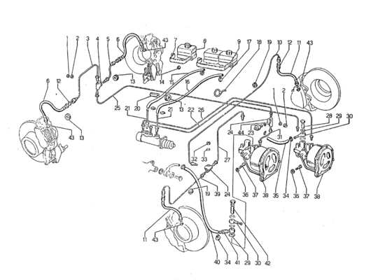 a part diagram from the lamborghini jarama parts catalogue